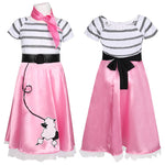 Poodle Skirts for Girls 50s Costumes Kids Sockhop Outfit Poodle Dress for Halloween Carnival