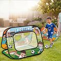 Portable 4-in-1 Soccer Goals Set Foldable Throwing Game Board for Kids 3+ Indoor & Outdoor Toy