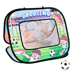 Portable 4-in-1 Soccer Goals Set Foldable Throwing Game Board for Kids 3+ Indoor & Outdoor Toy