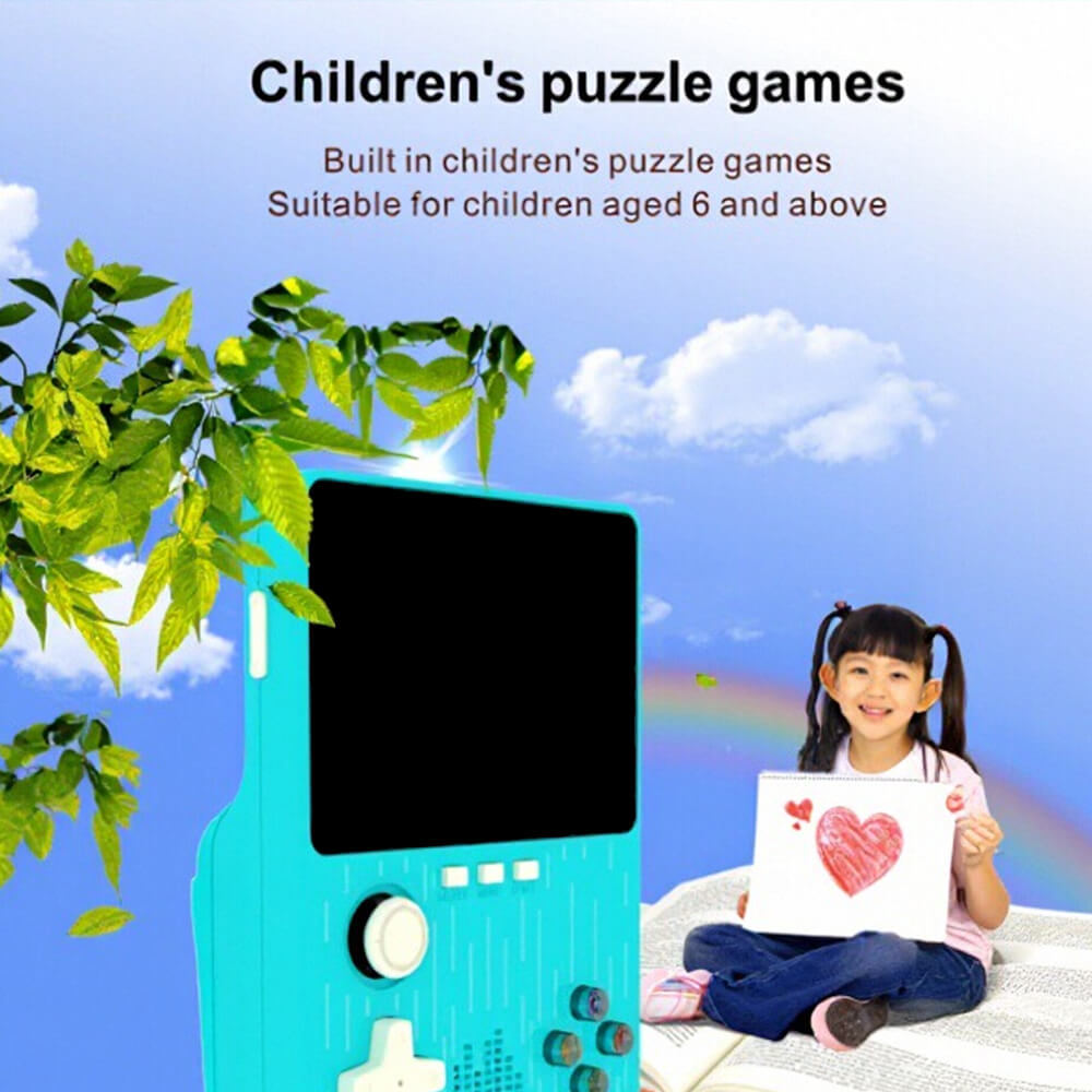 X616 Portable Handheld Game Console Joystick Retro Game Console with Puzzle Games and 64G SD Card Expandable for Ages 6+