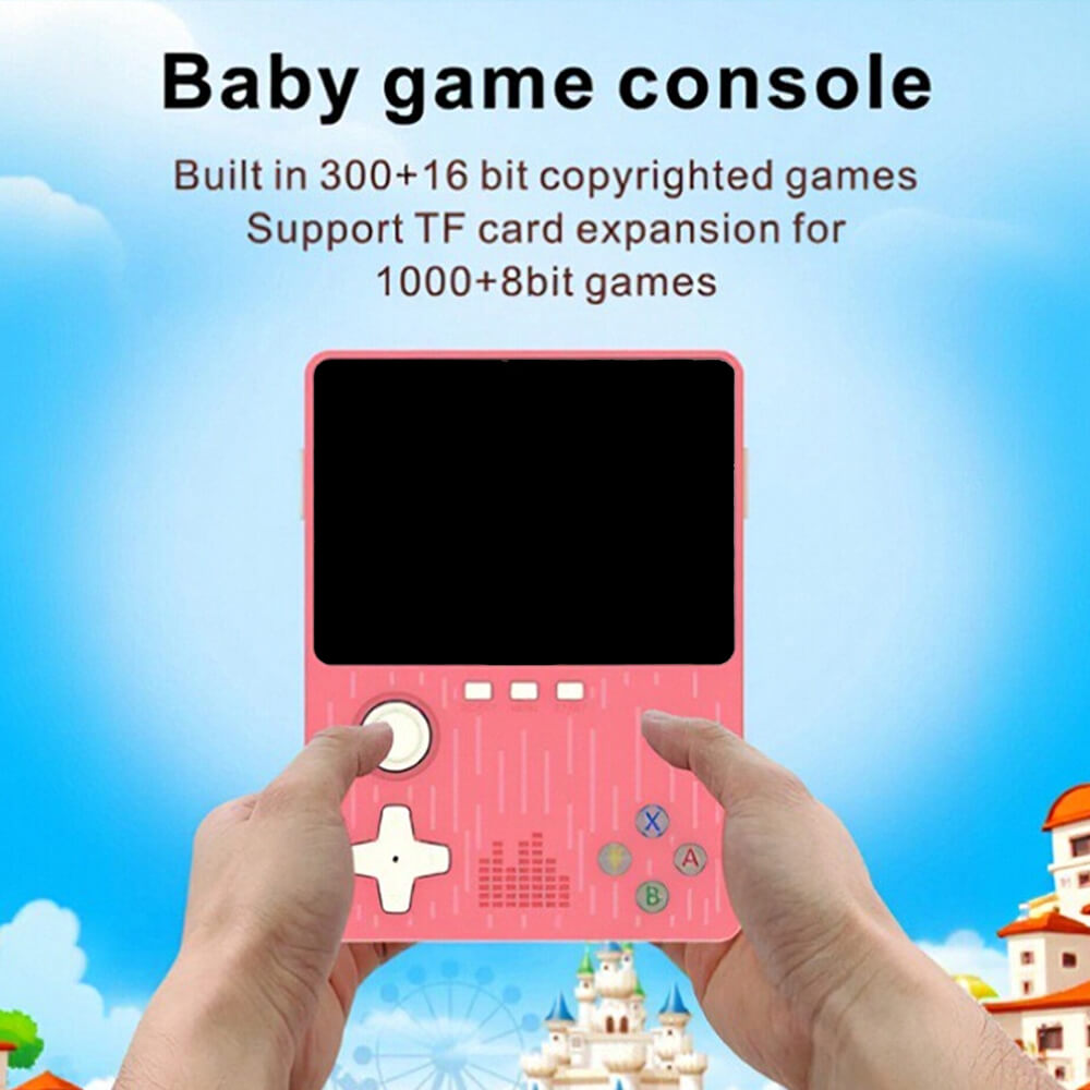 X616 Portable Handheld Game Console Joystick Retro Game Console with Puzzle Games and 64G SD Card Expandable for Ages 6+
