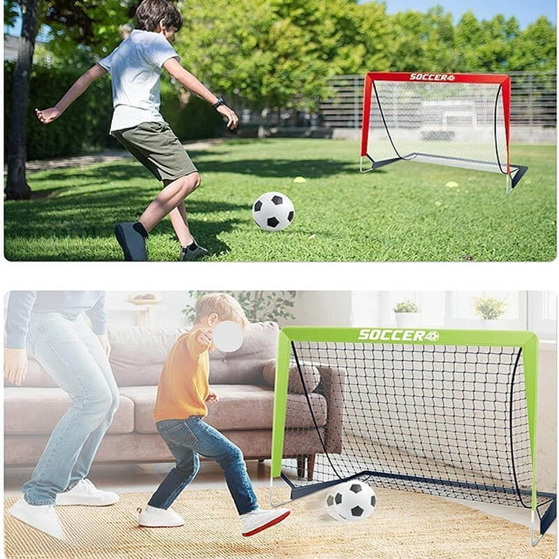 Portable Soccer Goal Set Complete Football Training Kit Holiday Gift for Young Players