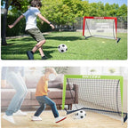 Portable Soccer Goal Set Complete Football Training Kit Holiday Gift for Young Players
