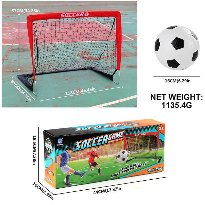 Portable Soccer Goal Set Complete Football Training Kit Holiday Gift for Young Players