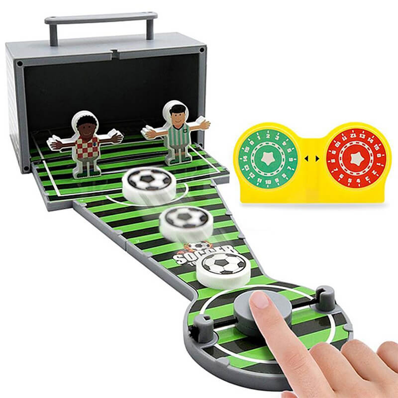 Portable Tabletop Soccer Game with Storage Foldable Mini Football Toy for Kids aged 3-6