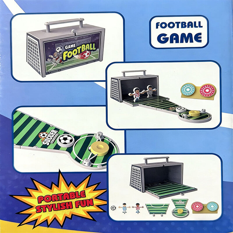 Portable Tabletop Soccer Game with Storage Foldable Mini Football Toy for Kids aged 3-6
