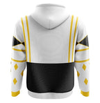 Adult Dragon Ranger Hoodie White Zip Up Hooded Sweatshirt with Plus Size for Daily Wear