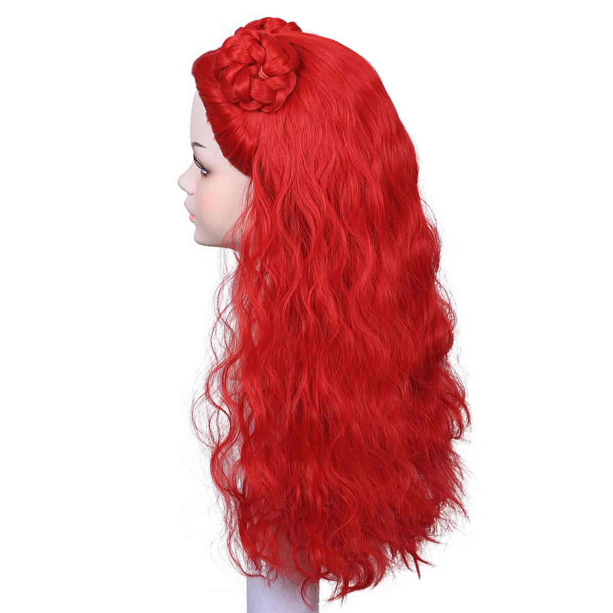 Girls The Rise of Red Dress Princess Red Costume and Wig for Halloween Carnival