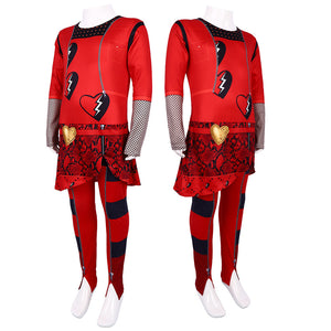 Girls Princess Red Costume The Rise of Red Jumpsuit and Wig for Cosplay