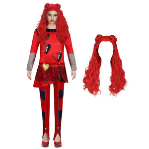 Women Princess Red Outfit The Rise of Red Costume and Wig for Halloween Carnival