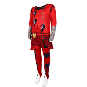 Girls Princess Red Costume The Rise of Red Jumpsuit and Wig for Cosplay