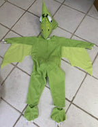 Kids Pterosaur Costume Dinosaur Jumpsuit Helmet 2Pcs Suit for Halloween Carnival (3-10 Years)