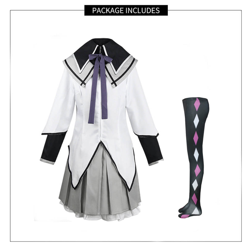 Puella Magi Madoka Magica Costume Magical Girl Madoka Kaname and Homura Akemi Uniform Dress for Adult Cosplay