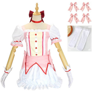 Puella Magi Madoka Magica Costume Magical Girl Madoka Kaname and Homura Akemi Uniform Dress for Adult Cosplay
