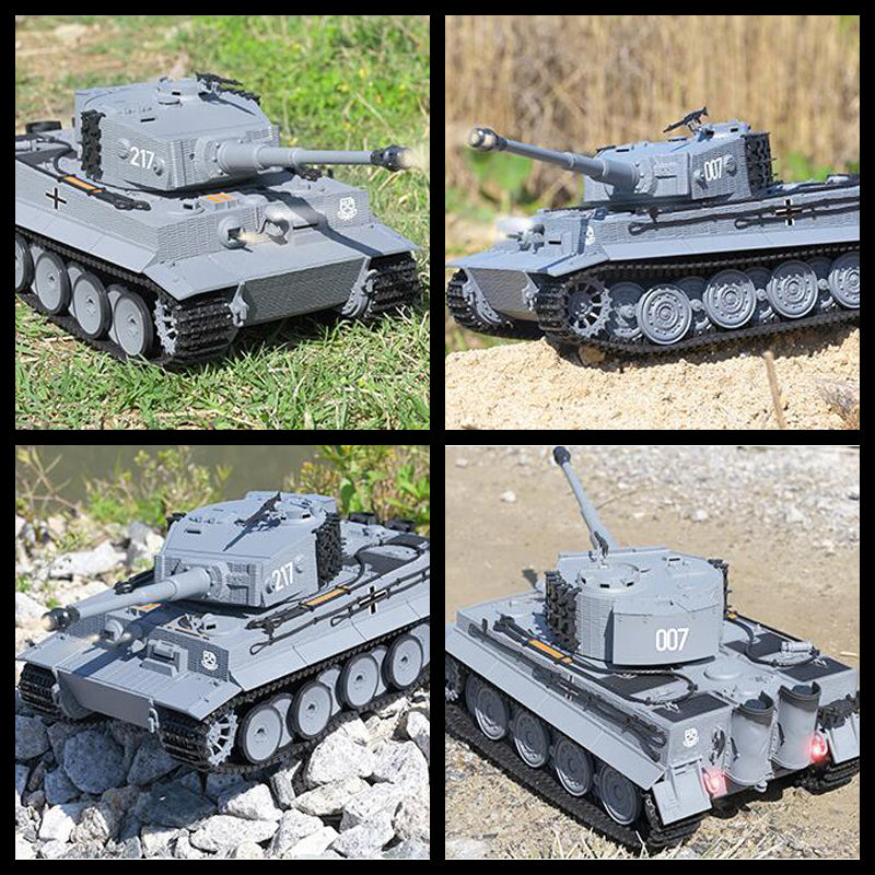 1/24 Remote Control Tank 2.4G Infrared Battle RC Tank 1080° Turret Rotates with Metal Track