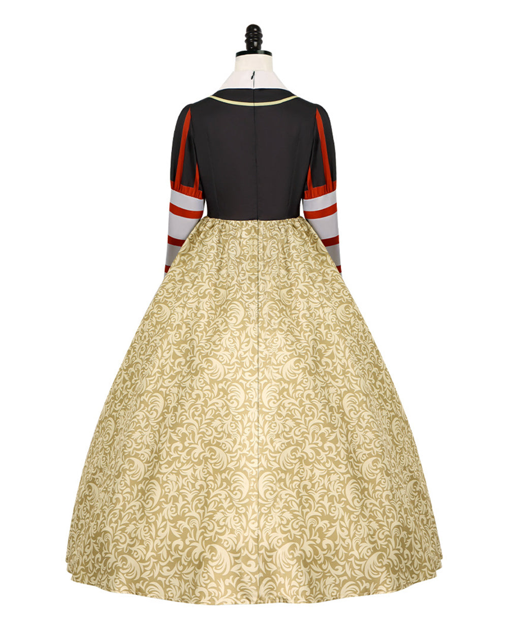 Women Red Heart Queen Dress Gothic Villain Queen Stand Collar Ball Gown for Comic Conventions