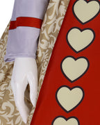 Women Red Heart Queen Dress Gothic Villain Queen Stand Collar Ball Gown for Comic Conventions