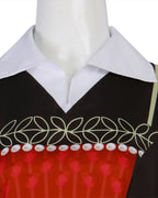 Women Red Heart Queen Dress Gothic Villain Queen Stand Collar Ball Gown for Comic Conventions