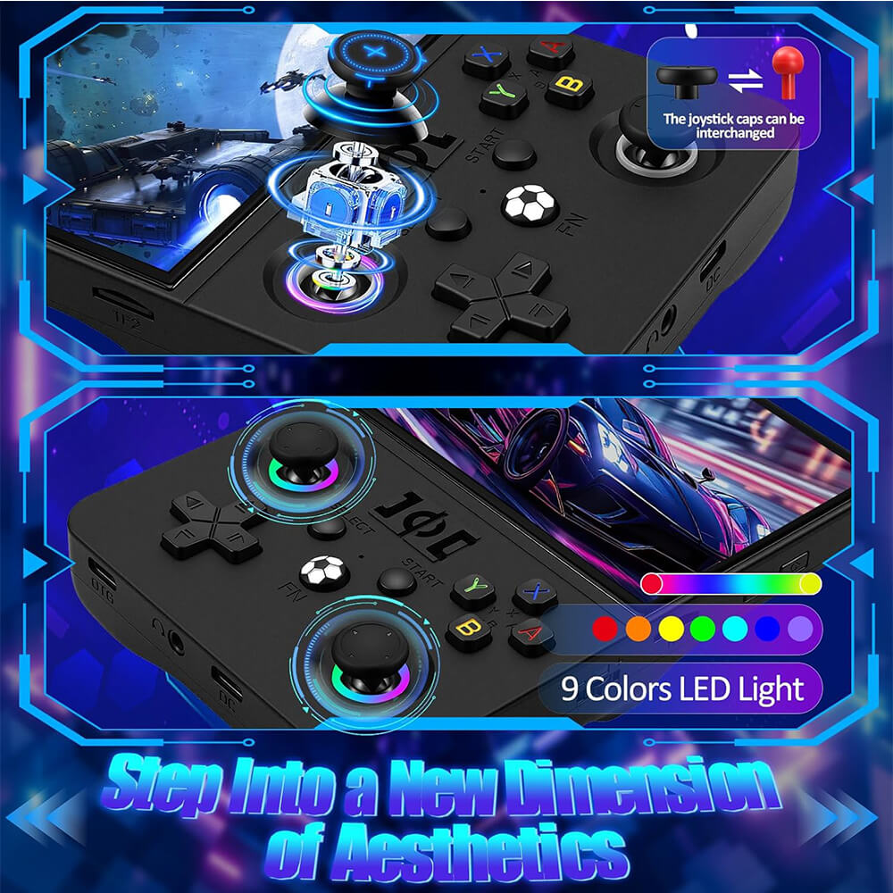 R36MAX II Retro Handheld Game Console 128GB SD Card Game Console with RGB Joysticks and 4000mAh Battery For Gamers