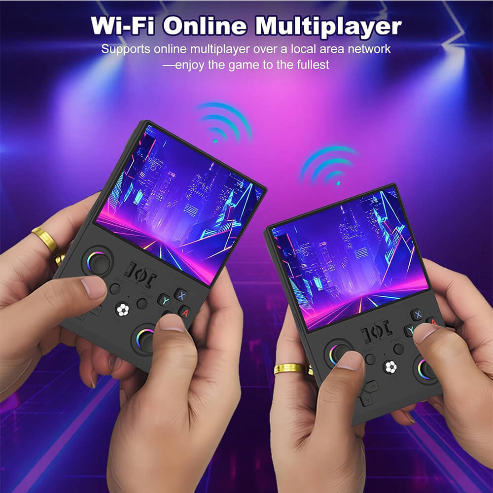 R36MAX II Retro Handheld Game Console 128GB SD Card Game Console with RGB Joysticks and 4000mAh Battery For Gamers