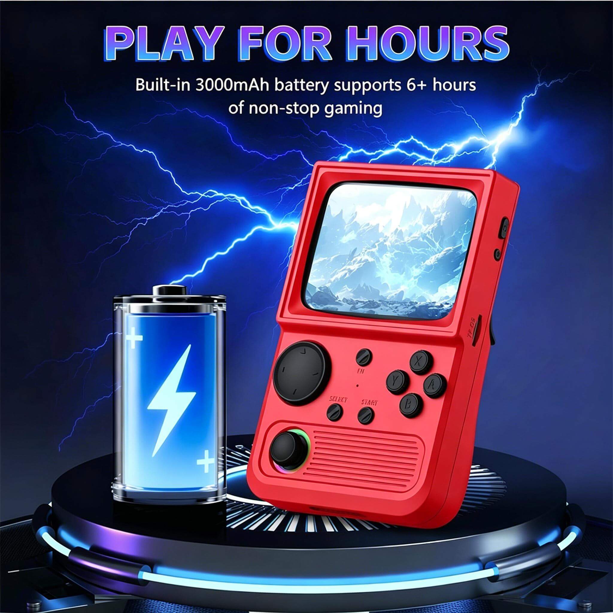 R36T Handheld Game Console Built-in 18000+ Games with 3000mAh Battery and RGB Light Joystick For Players