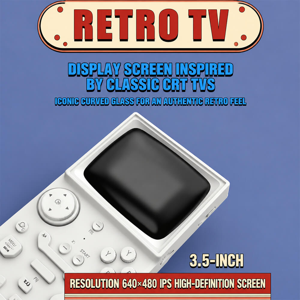 R36T Handheld Game Console Built-in 18000+ Games with 3000mAh Battery and RGB Light Joystick For Players