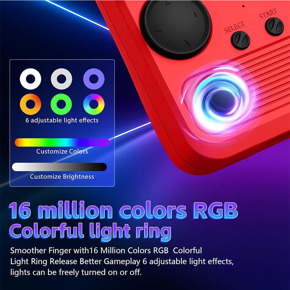 R36T Handheld Game Console Built-in 18000+ Games with 3000mAh Battery and RGB Light Joystick For Players
