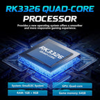 R36T MAX Portable Handheld Game Console 128GB SD Card Game Console with RK3326 Chip and 4000mAh Battery For Game Enthusiasts