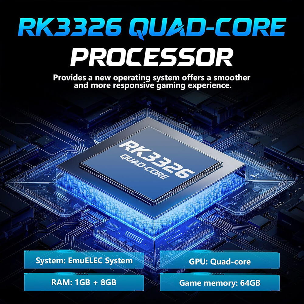 R36T MAX Portable Handheld Game Console 128GB SD Card Game Console with RK3326 Chip and 4000mAh Battery For Game Enthusiasts