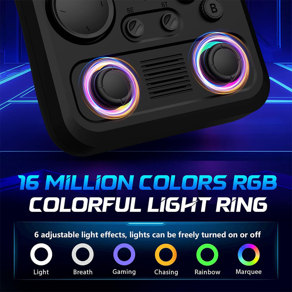 R36T MAX Portable Handheld Game Console 128GB SD Card Game Console with RK3326 Chip and 4000mAh Battery For Game Enthusiasts