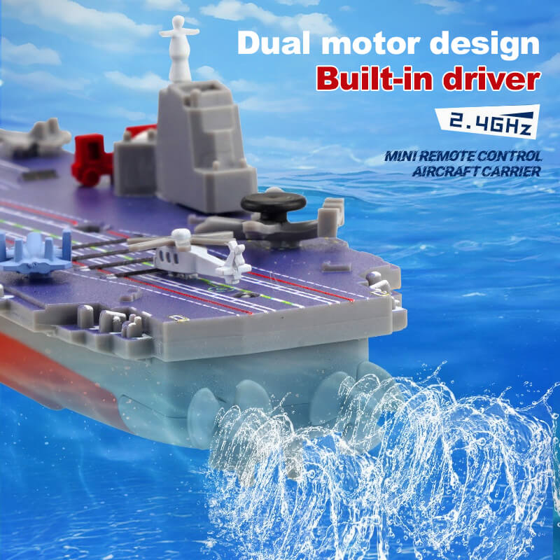2.4G RC Aircraft Carrier Wireless Remote Control Boat Mini Aircraft Model Kids Toys
