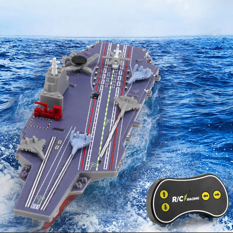 2.4G RC Aircraft Carrier Wireless Remote Control Boat Mini Aircraft Model Kids Toys