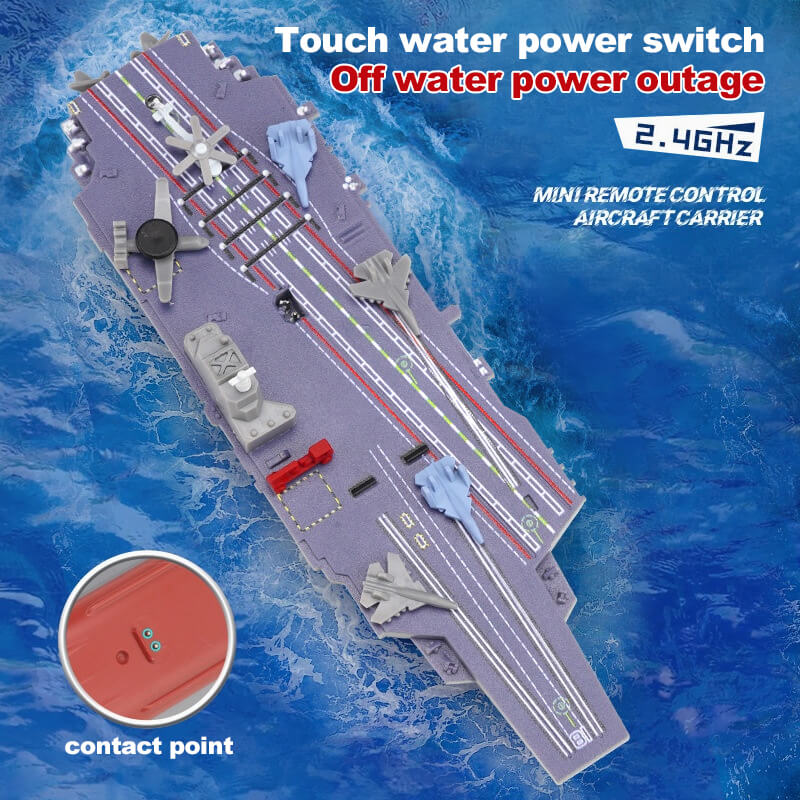 2.4G RC Aircraft Carrier Wireless Remote Control Boat Mini Aircraft Model Kids Toys