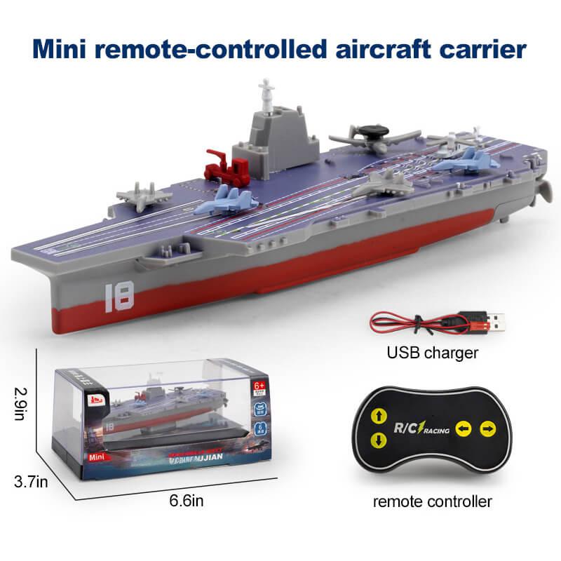 2.4G RC Aircraft Carrier Wireless Remote Control Boat Mini Aircraft Model Kids Toys