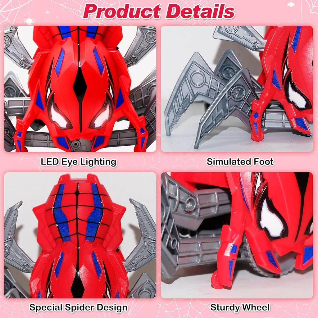 2.4GHz RC Robot Remote Control Spider Toy with 360° Rotation and Bionic Crawling for Kids