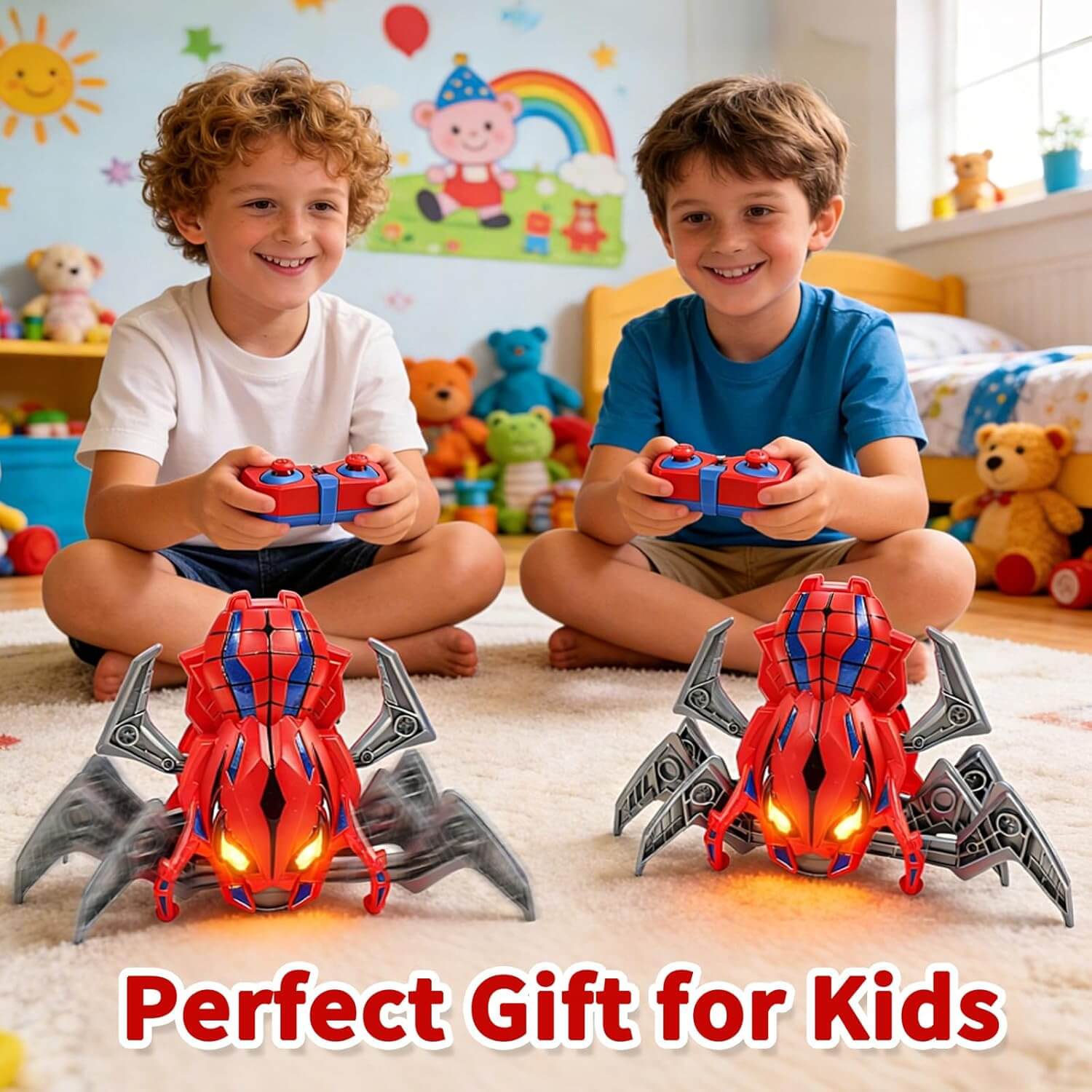 2.4GHz RC Robot Remote Control Spider Toy with 360° Rotation and Bionic Crawling for Kids