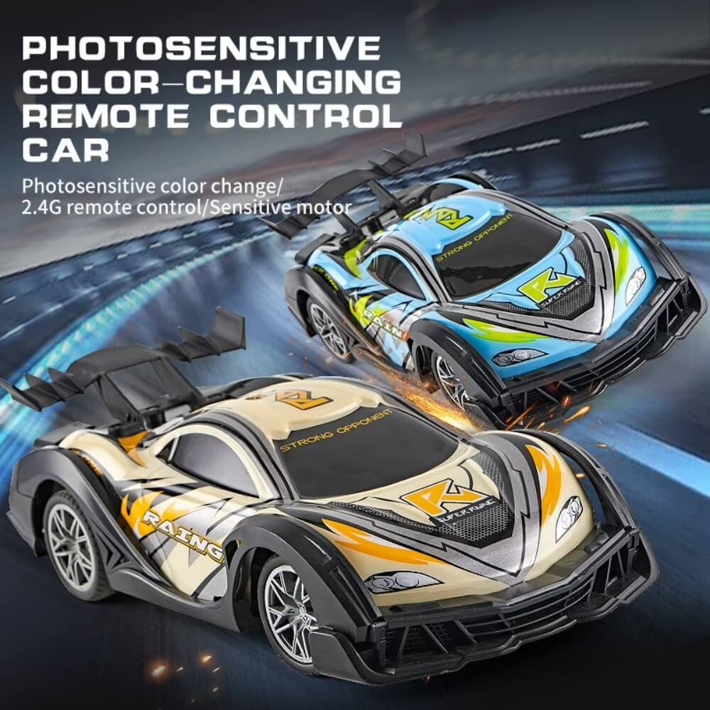 2.4G RC Drift Car 1/18 Photochromic Racing Car with Cool LED Lights for Indoor & Outdoor Play