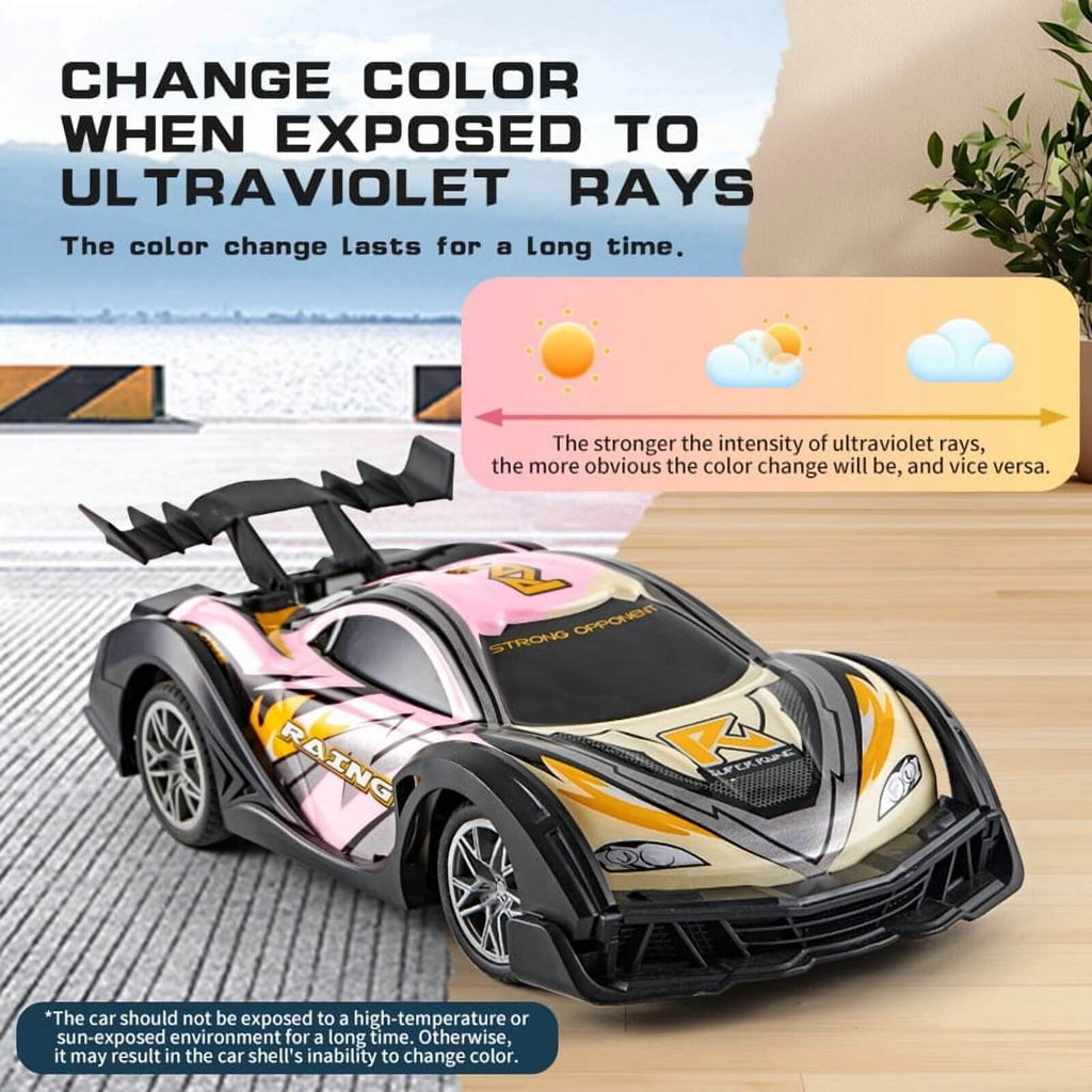 2.4G RC Drift Car 1/18 Photochromic Racing Car with Cool LED Lights for Indoor & Outdoor Play