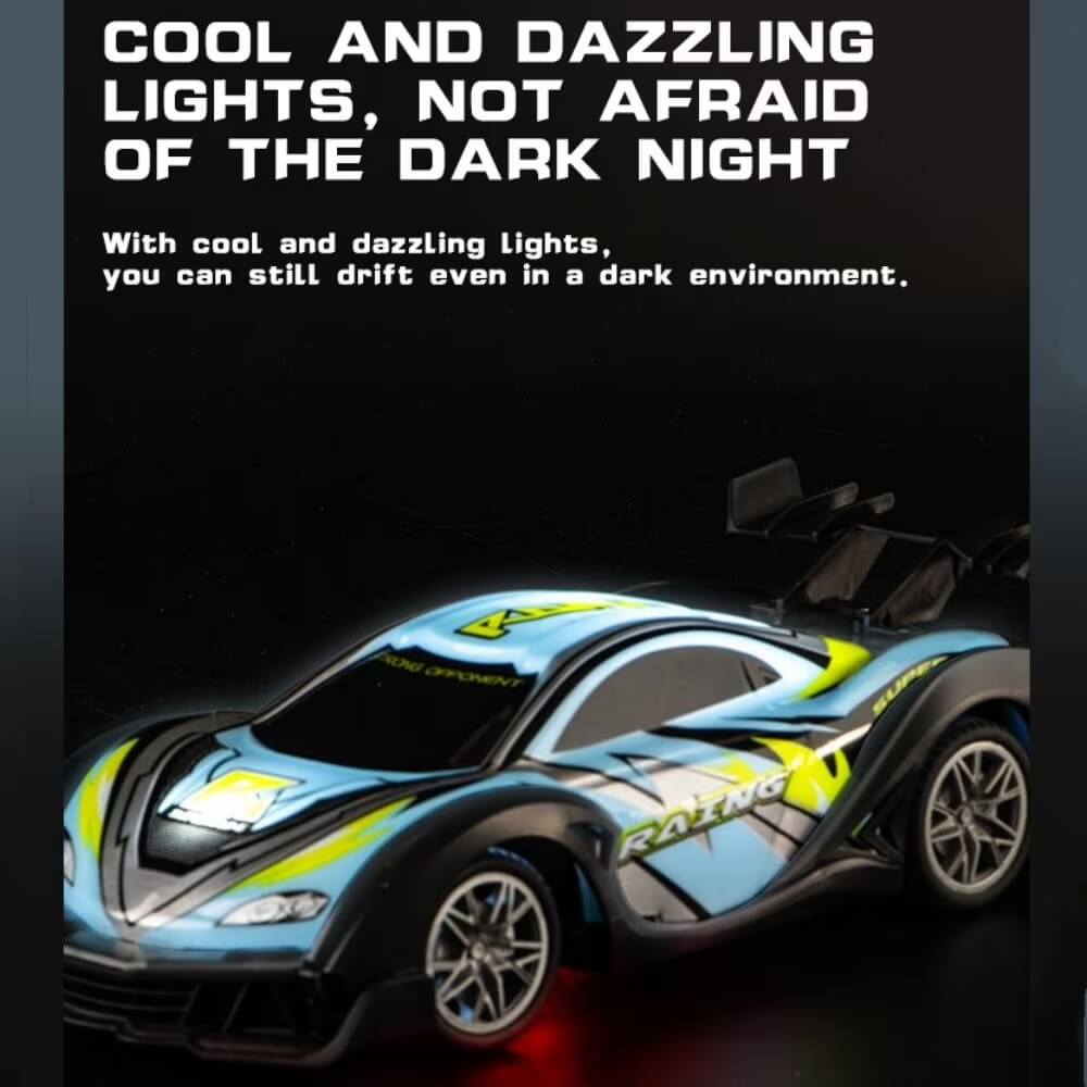 2.4G RC Drift Car 1/18 Photochromic Racing Car with Cool LED Lights for Indoor & Outdoor Play