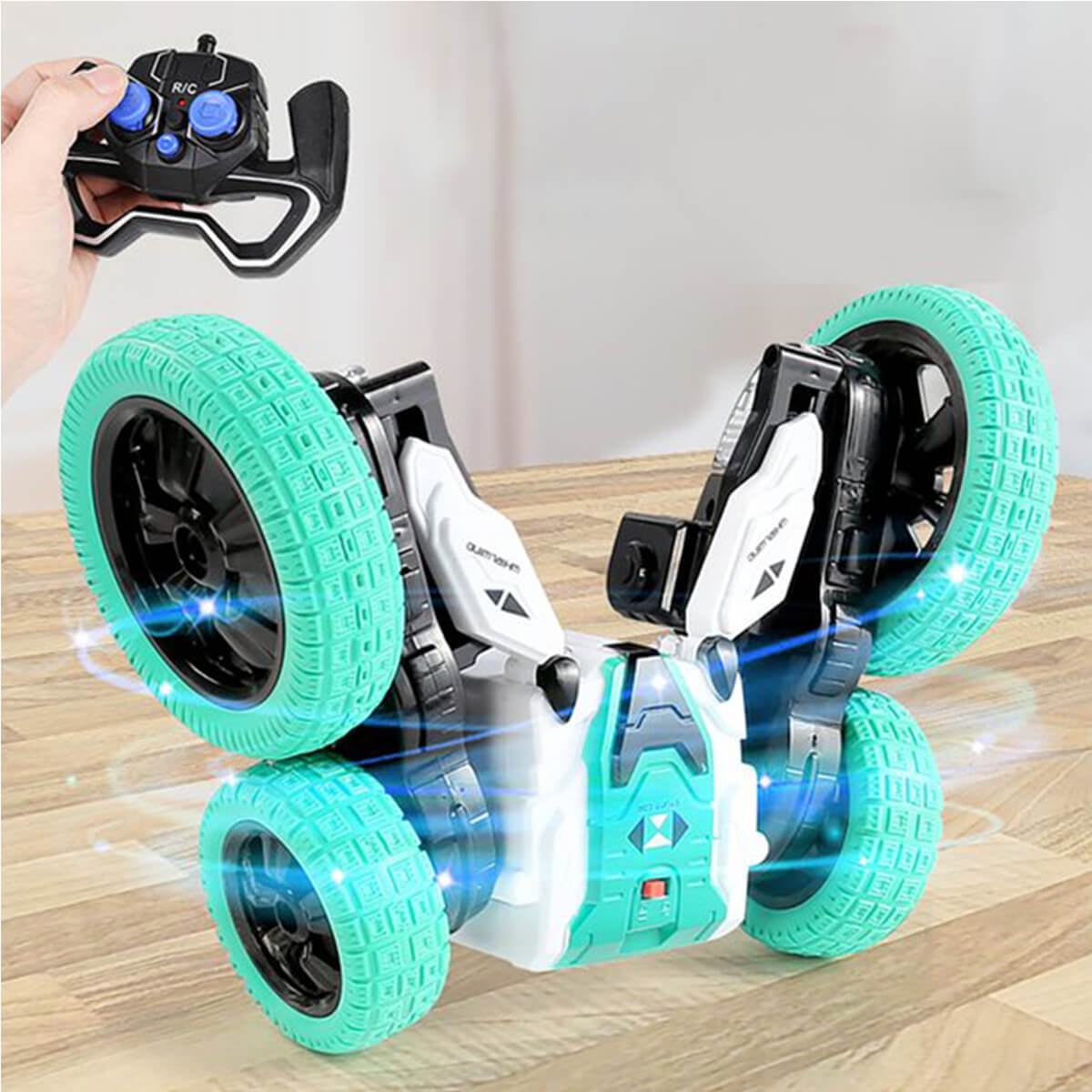 4WD RC Car Spin Stunt Car 360 Degree Rotating Remote Control Car Doubl ...