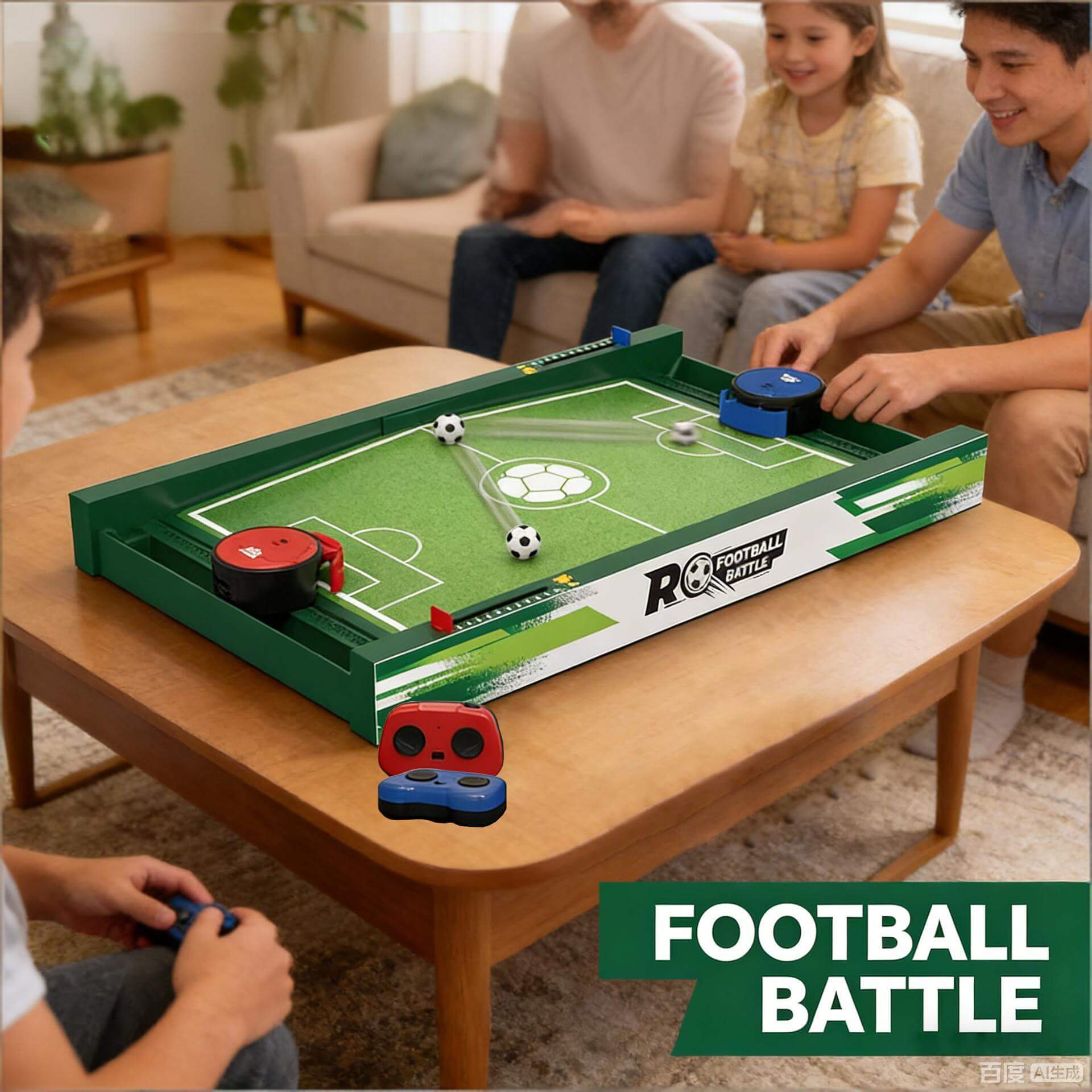 Kids Football Table Game Remote Control 2-Player Battle Soccer Toy for Kids Ages 6+ and Adults