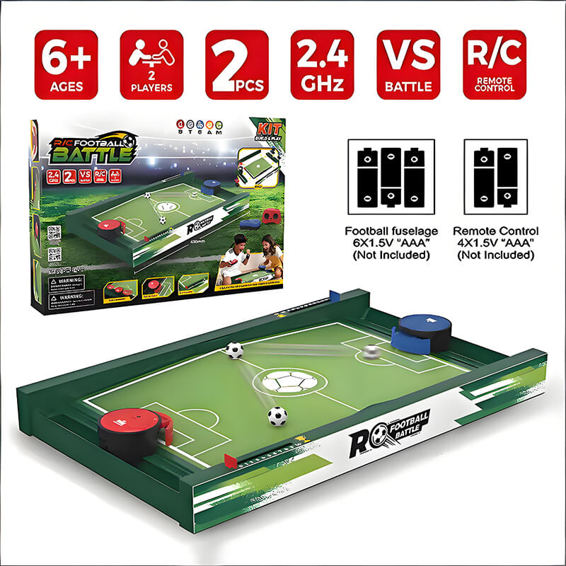 Kids Football Table Game Remote Control 2-Player Battle Soccer Toy for Kids Ages 6+ and Adults