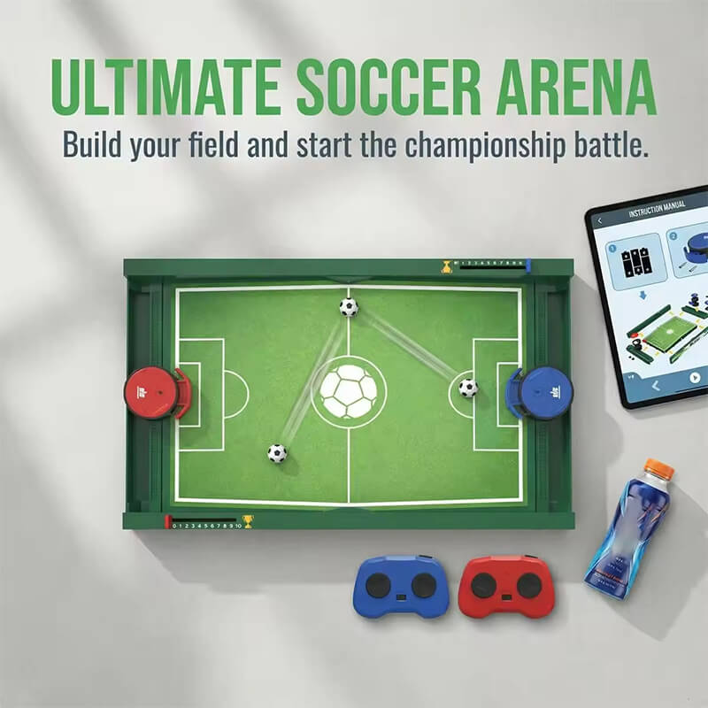 Kids Football Table Game Remote Control 2-Player Battle Soccer Toy for Kids Ages 6+ and Adults