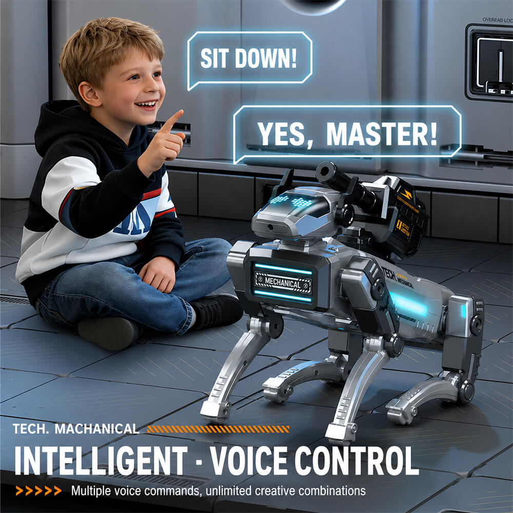 2.4GHz RC Robot Dog Intelligent AI Robot Programming Interactive Toy with Remote and App Control