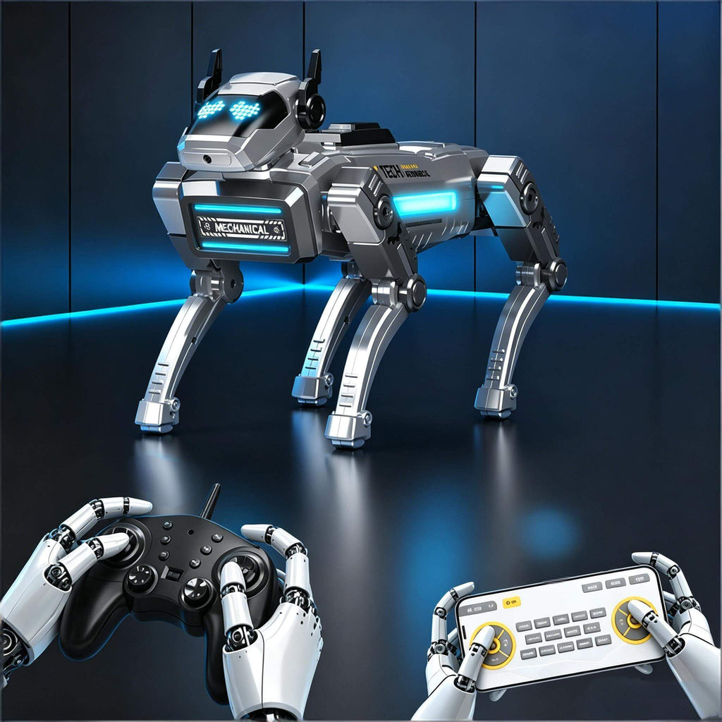 2.4GHz RC Robot Dog Intelligent AI Robot Programming Interactive Toy with Remote and App Control