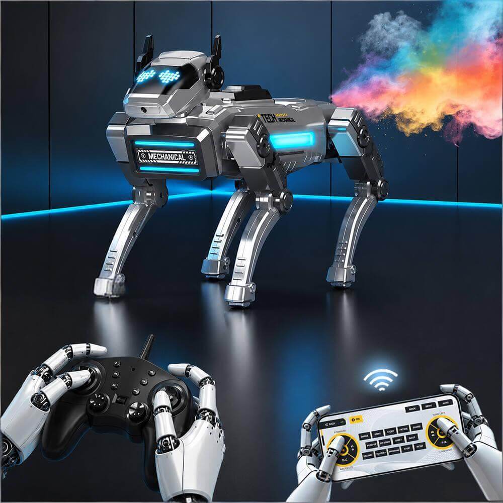 2.4GHz RC Robot Dog Intelligent AI Robot Programming Interactive Toy with Remote and App Control