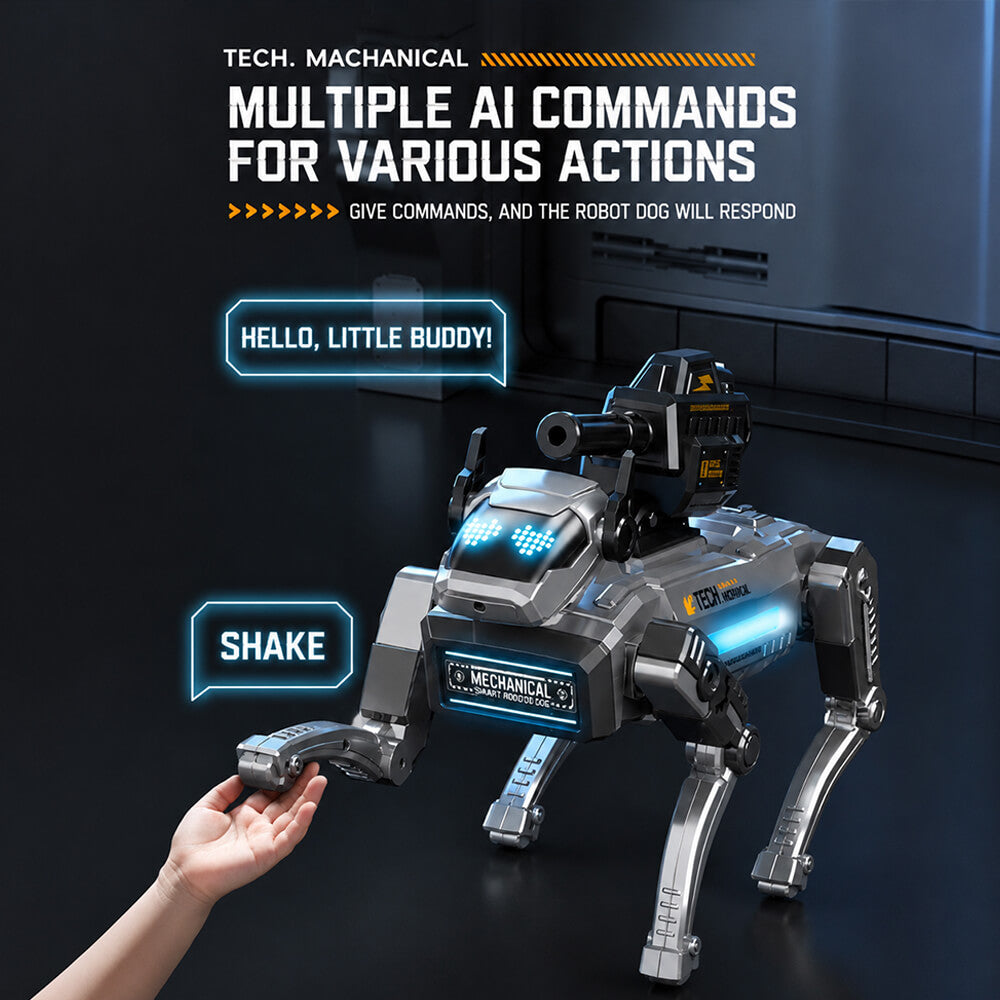 2.4GHz RC Robot Dog Intelligent AI Robot Programming Interactive Toy with Remote and App Control