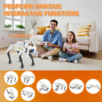 2.4G RC Robot Dog with Gripper Arm AI Smart Mechanical Toy Programmable Stunt Robot Pet for Kids