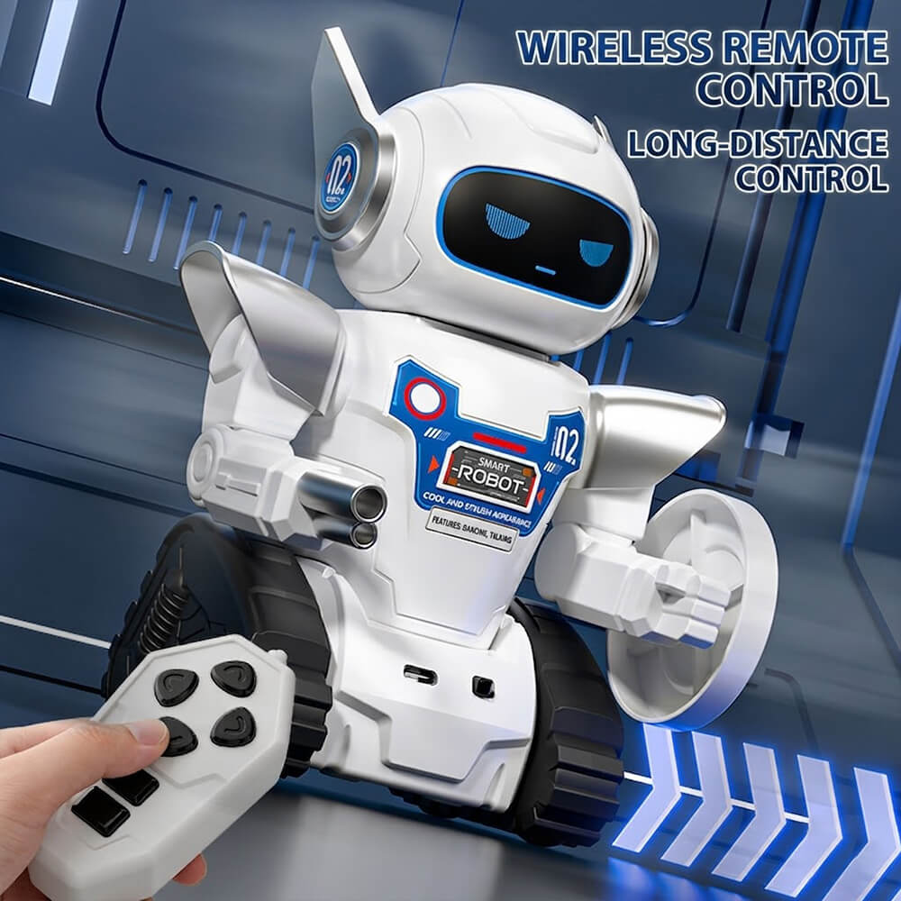 2.4G RC Robot Voice Controlled Smart Delivery Robot Toy with Sound Effects and Dancing for Kids