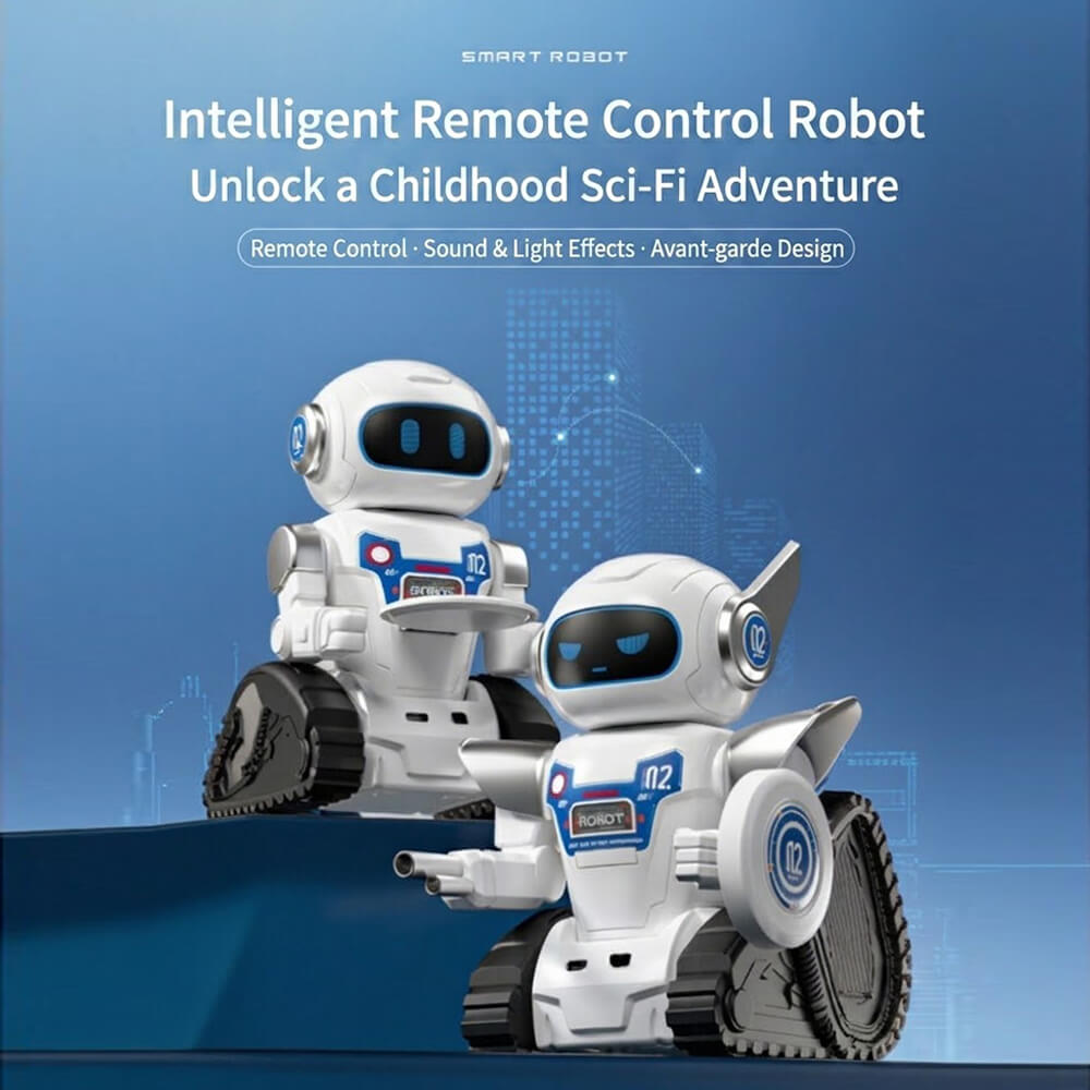 2.4G RC Robot Voice Controlled Smart Delivery Robot Toy with Sound Effects and Dancing for Kids